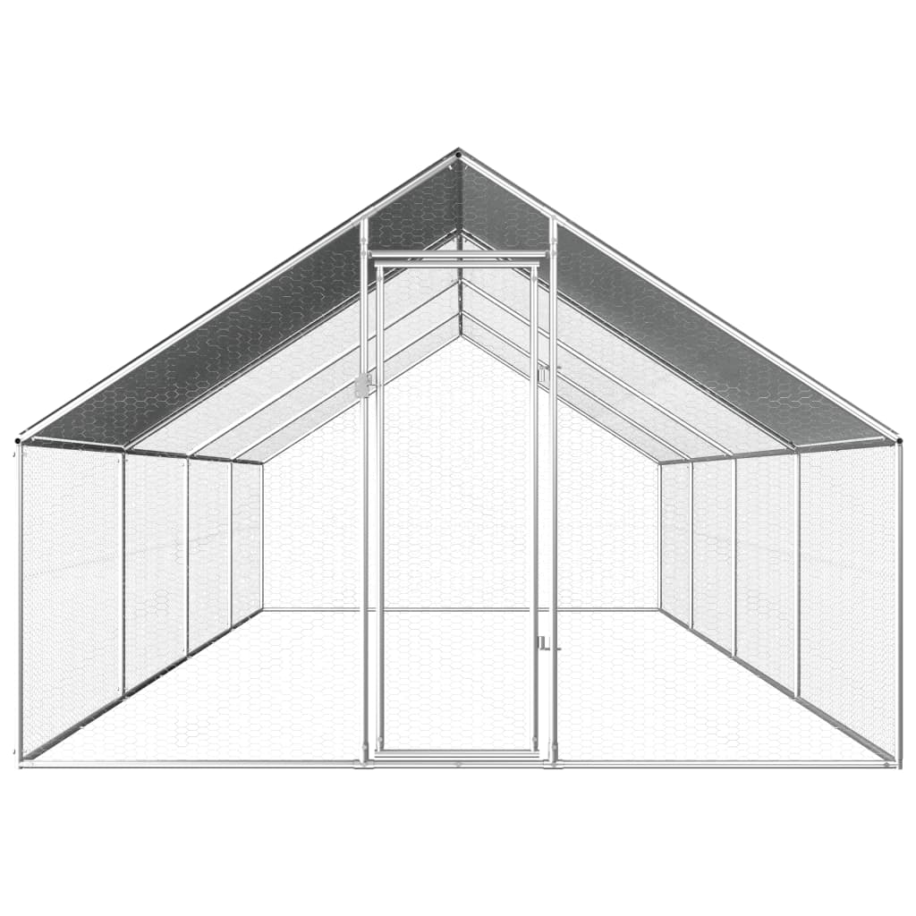 Vidaxl Chicken Coop 2.75x8x1,92 M verzinkte Stahl