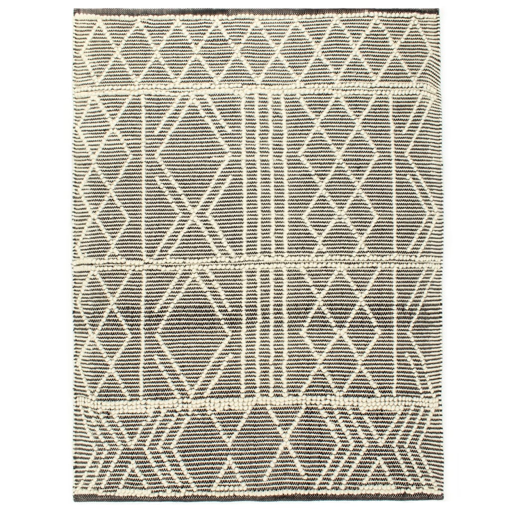 Vidaxl Rug Hand Woven 120x170 cm ull svartvitt