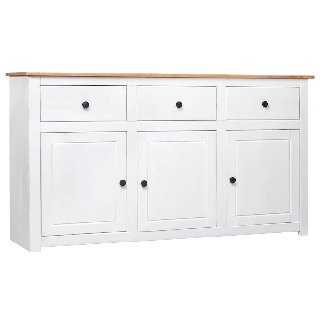 Vidaxl dressoir panama range 135x40x80 cm massief grenenhout wit