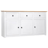 Vidaxl dressoir panama range 135x40x80 cm massief grenenhout wit