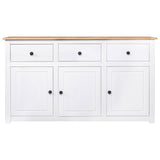 Vidaxl dressoir panama range 135x40x80 cm massief grenenhout wit