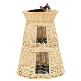 Vidaxx ensemble panier pour chat 3 pièces avec coussins 47x34x60cm saule naturel