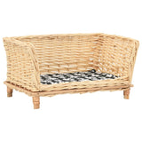 Vidaxl Hundekorb mit Kissen 50x33x30 cm Natural Willow