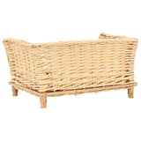 Vidaxl Hundekorb mit Kissen 50x33x30 cm Natural Willow