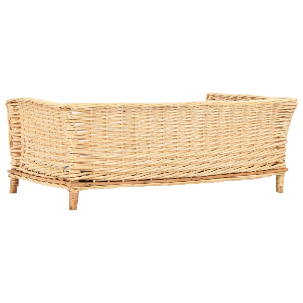 Panier de chien vidaxl avec coussin 90x54x35 cm saules naturels