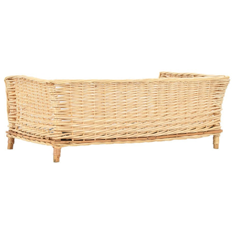 Panier de chien vidaxl avec coussin 90x54x35 cm saules naturels