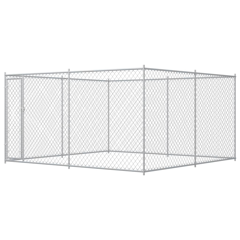 Vidaxl Hond Kennel fir dobausse 383x383x18 cm