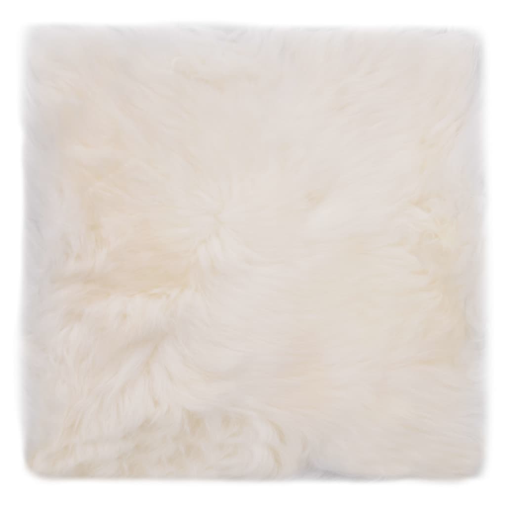 Vidaxl Stolkuddar 2 St 40x40 cm Real Sheepskin White