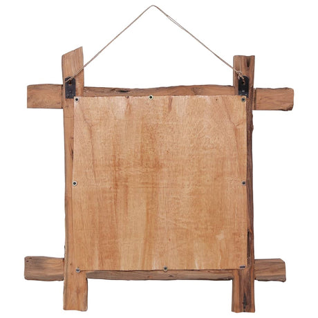 Vidaxl miroir en bois blocks70x70 cm teck recyclé naturel