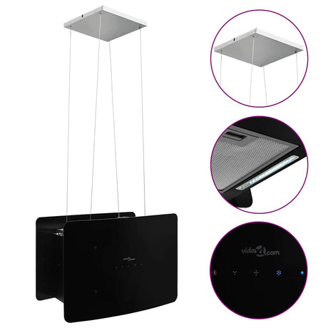 Hotte d'extracteur Vidaxl suspendu avec un capteur tactile LCD Verre durcie