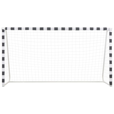 VIDAXL FOOTBOST OBJET 300X160X90 CM MÉTAL NOIR ET BLANC