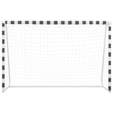 Vidaxl voetbaldoel 300x200x90 cm metaal zwart en wit