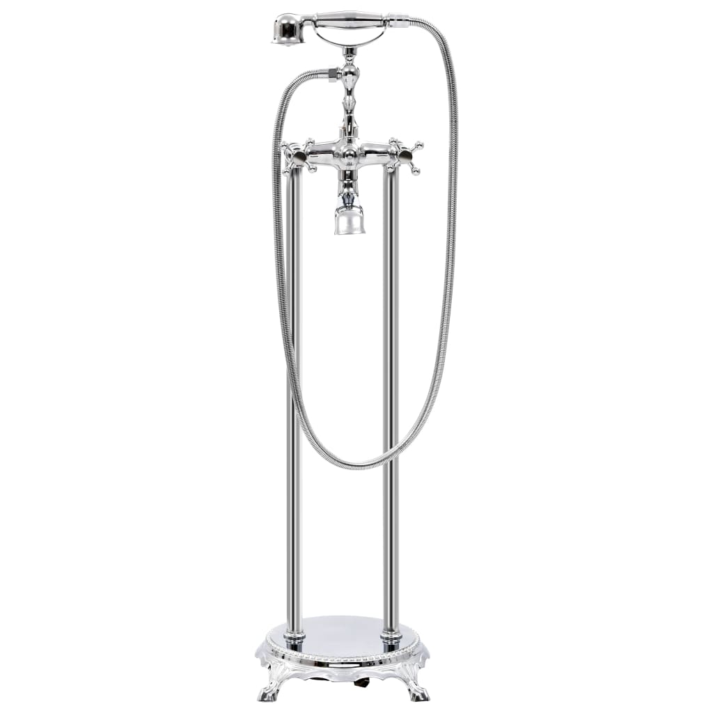 Bidaxl BathTub Crane fristående 99,5 cm rostfritt stål silverfärgad