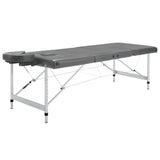 Vidaxl massage table with 4 zones 186x68 cm aluminum frame anthracite