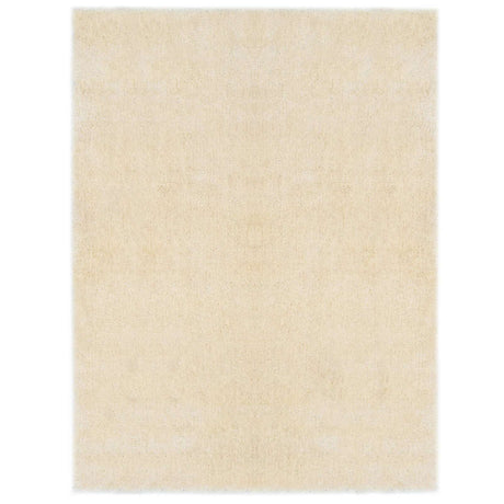 Vidaxl shaggy gebied tapijt crème 120 x 160 cm polyetheen