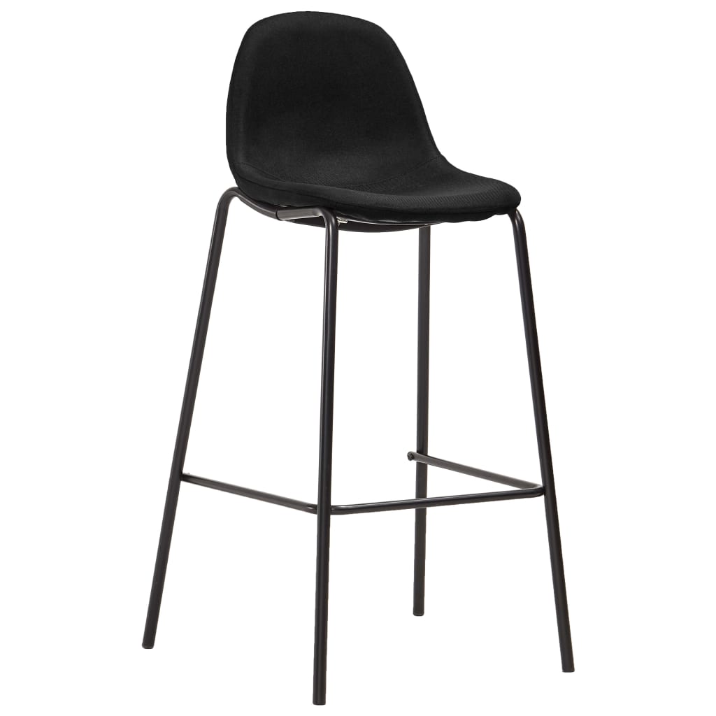 Vidaxl barstoelen 4 st stof zwart