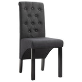 Vidaxl eetkamerstoelen 4 st stof donkergrijs