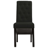 Vidaxl eetkamerstoelen 4 st stof zwart
