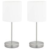 Vidaxl Table Lamps 2 Sts med en veiknapp E14 hvit