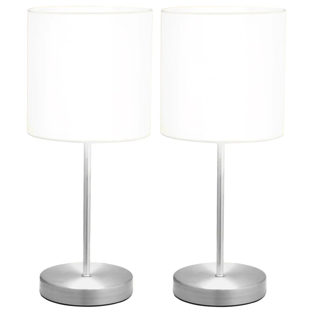 VidaXL table lamps 2 sts with a junction button E14 White