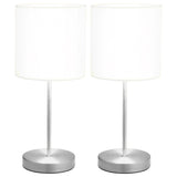 Vidaxl Table Lamps 2 Sts med en veiknapp E14 hvit