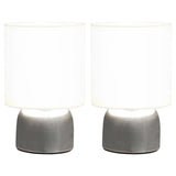 Lampes de table vidaxl 2 sts avec un bouton de jonction e14 blanc