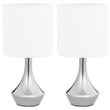 VidaXL lampes de table 2 pcs avec bouton tactile E14 blanc
