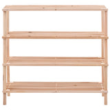 Rack à chaussures Vidaxl 4 couches solides en pin massif
