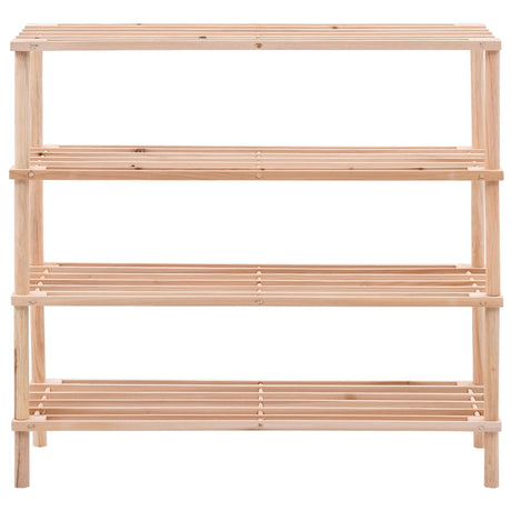 Rack à chaussures Vidaxl 4 couches solides en pin massif
