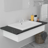 Vidaxl Build -in Tabella di lavaggio 61x39.5x18,5 cm bianco ceramico