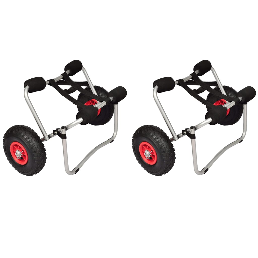 VidaXL Kayaktrolleys 2 st aluminium