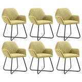Vidaxl eetkamerstoelen 6 st stof groen