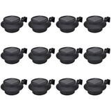 Lampes de clôture vidaxl 12 st solaire LED noir