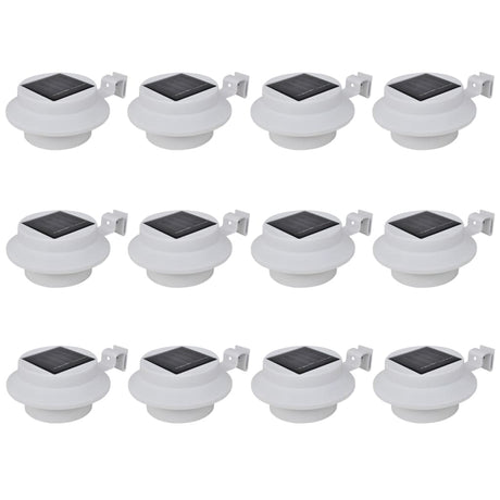 Lampes de clôture vidaxl 12 st solaires blancs blancs