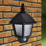 Vidaxl Solar Wall Lampade 2 m con sensore amorevole nero