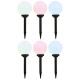 VidaXL Lampes solaires 6 pcs LED ronde 20 cm RVB