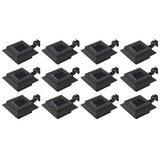 Lampes solaires vidaxl 12 st carré LED 12 cm noir
