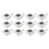 Lampes solaires vidaxl 12 st carré LED 12 cm blanc