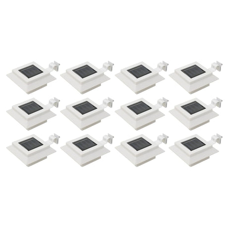 Lampes solaires vidaxl 12 st carré LED 12 cm blanc