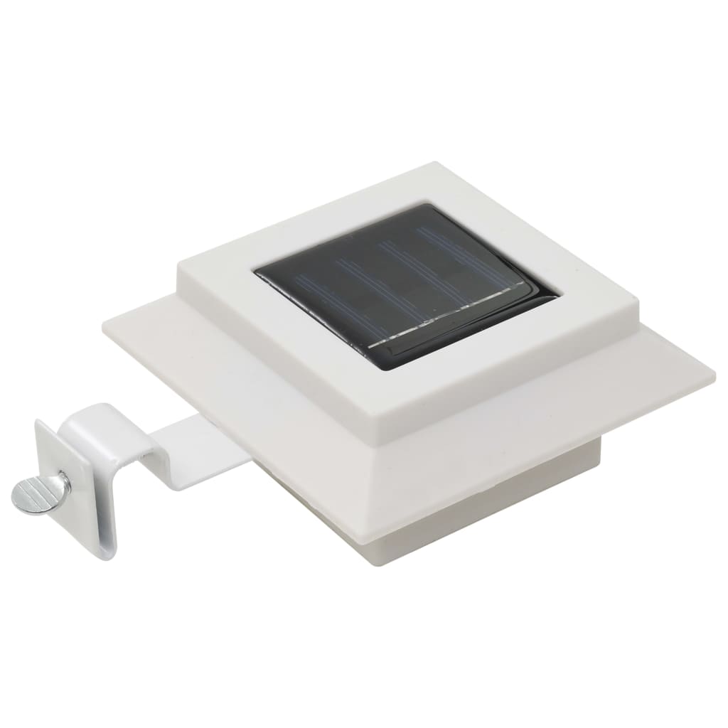 Lámparas solares Vidaxl 12 st LED cuadrado 12 cm blanco