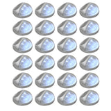 Les lampes murales solaires Vidaxl LED 24 ST Round Silver Colored