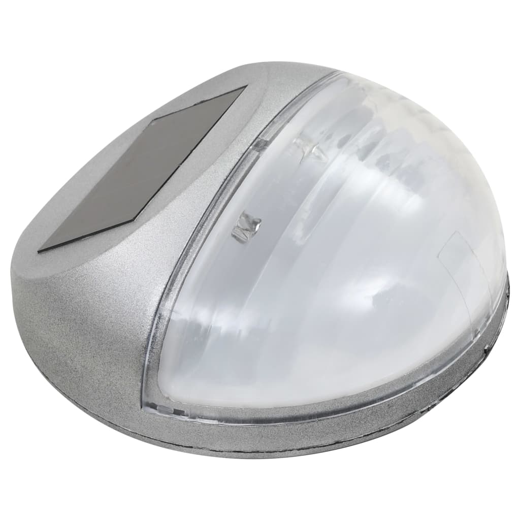 Vidaxl Solarwandlampen LED 24 ST RUND ROCK SILBER