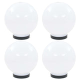 Lampes à ampoule LED vidaxl 4 pcs round 20 cm pmma