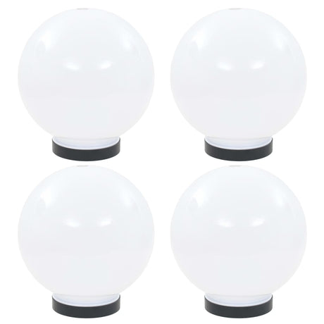 Lampes à ampoule LED vidaxl 4 pcs round 20 cm pmma