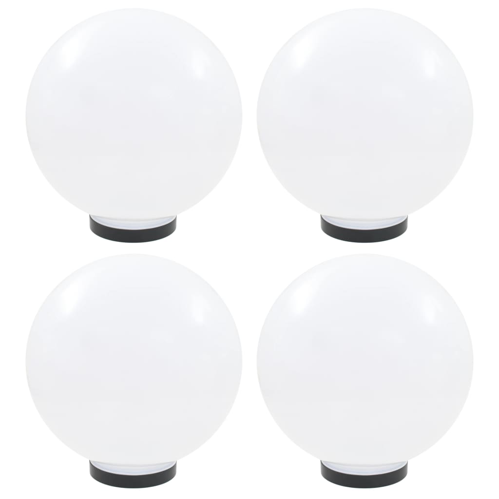 Lámparas de bombilla LED Vidaxl 4 PCS Round 30 cm PMMA