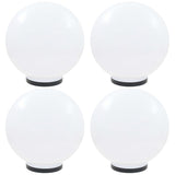 Lámparas de bombilla LED Vidaxl 4 PCS Round 40 cm PMMA