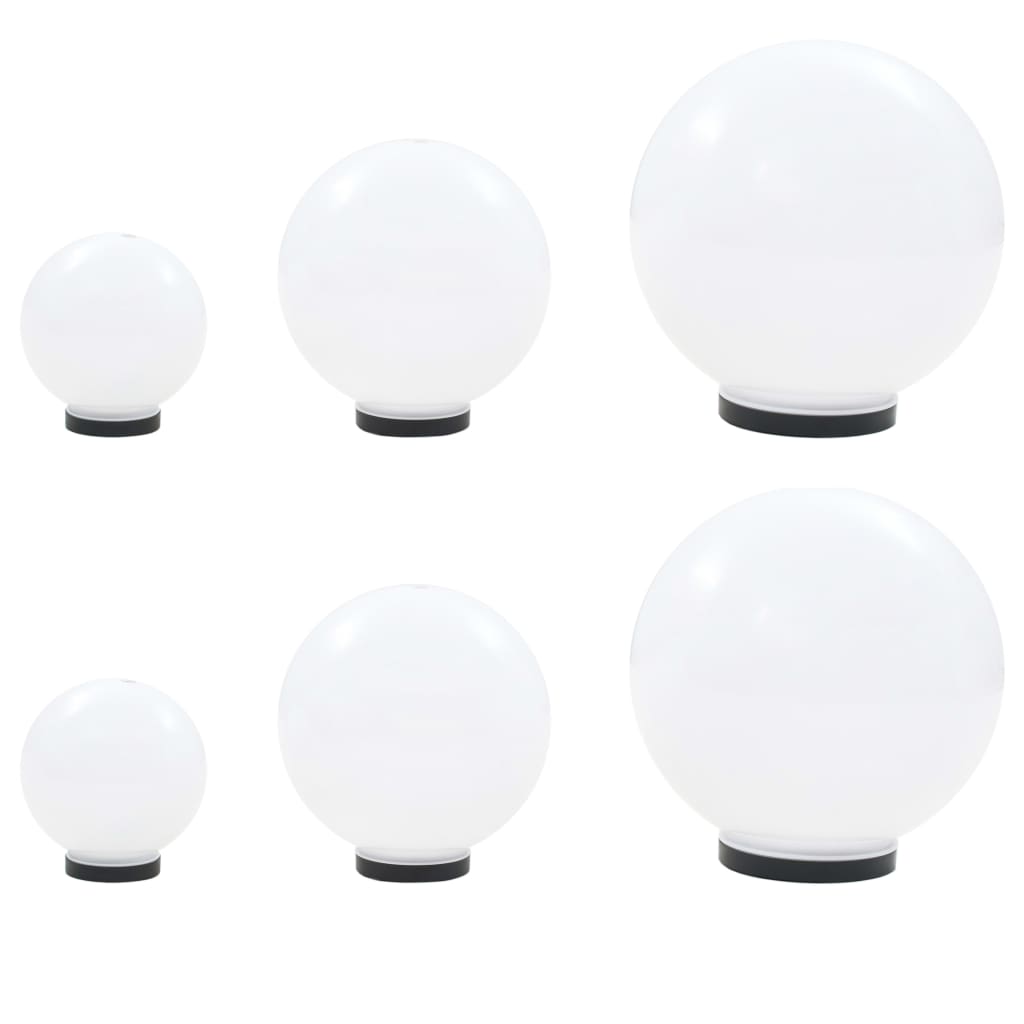 Vidaxl Fens de bombilla LED de 6 piezas colocada alrededor de 20 30 40 cm PMMA