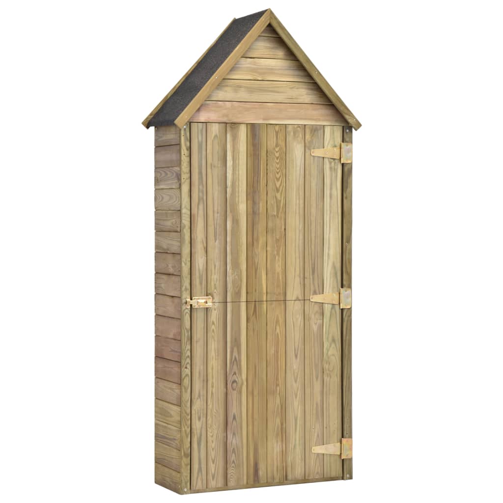 Vidaxl garden shed with door 69.5x32x178 cm impregnated pine wood