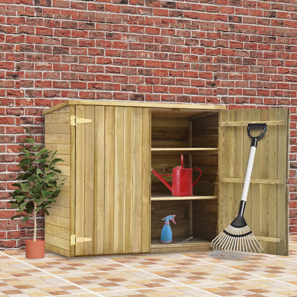 Vidaxl garden shed 135x60x123 cm impregnated pine wood