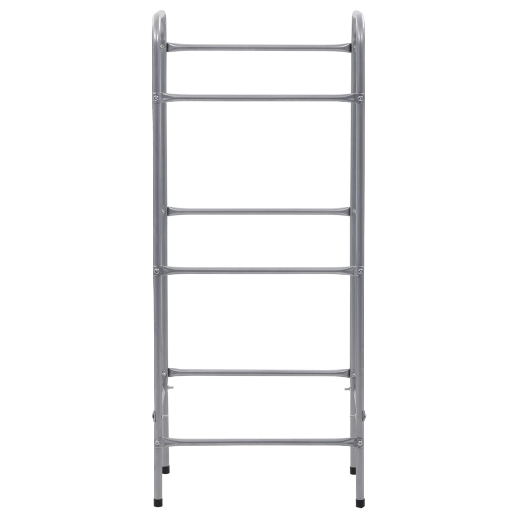 Vidaxl Storage Rack til 3 kasser 50x33x116 stål sølvfarvet